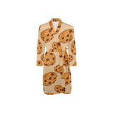 Cookie pattern Men's Long Sleeve Belted Night Robe