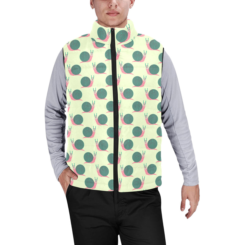 Snail Pattern Print Design 04 Men's Padded Vest