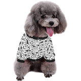Crow dark floral pattern All Over Print Pet Dog Round Neck Fuzzy Shirt