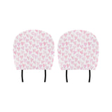 Watercolor pink heart pattern Car Headrest Cover