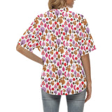 Squirrel Pattern Print Design 02 Women's All Over Print Hawaiian Shirt