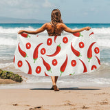 Chili pattern Beach Towel