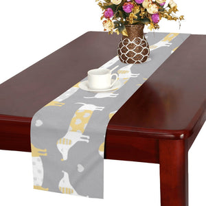 Cute dachshund dog pattern Table Runner