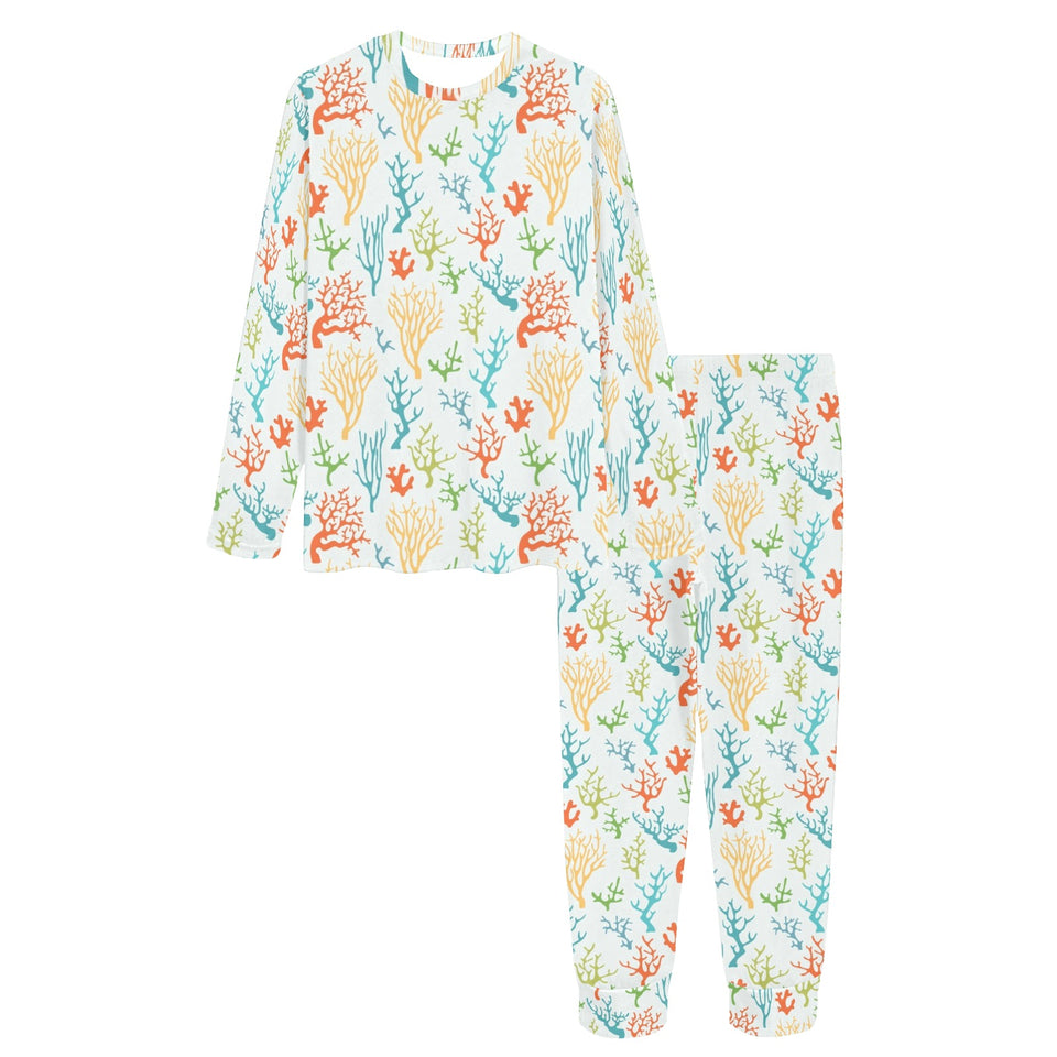 Coral Reef Pattern Print Design 02 Women's All Over Print Pajama Set