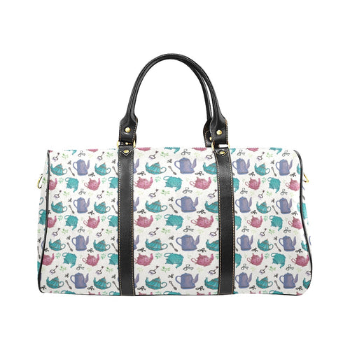 Tea pots Pattern Print Design 05 Travel Bag