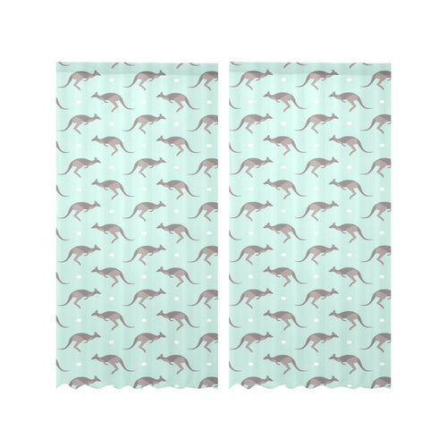 Kangaroo pattern background Gauze Curtain