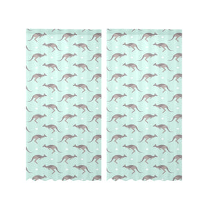 Kangaroo pattern background Gauze Curtain