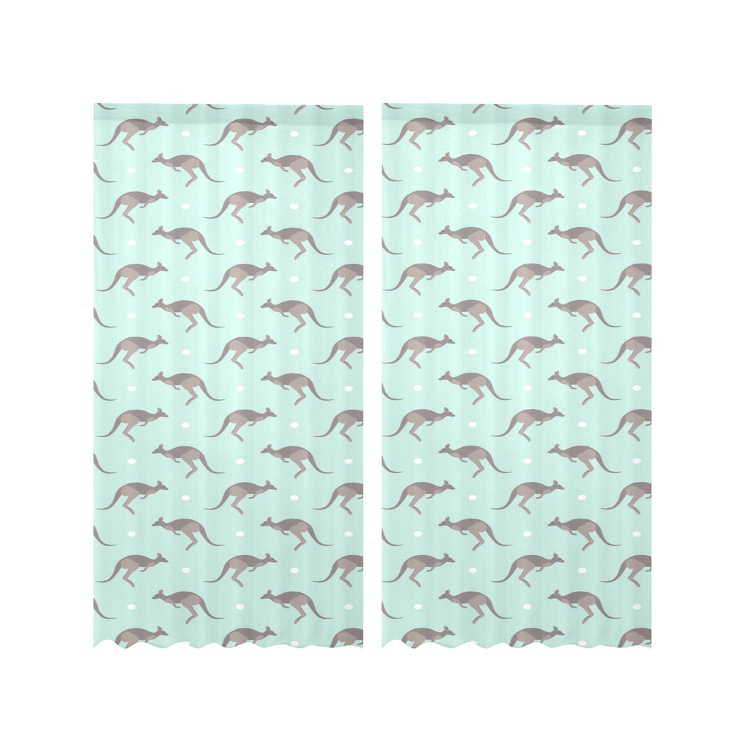 Kangaroo pattern background Gauze Curtain