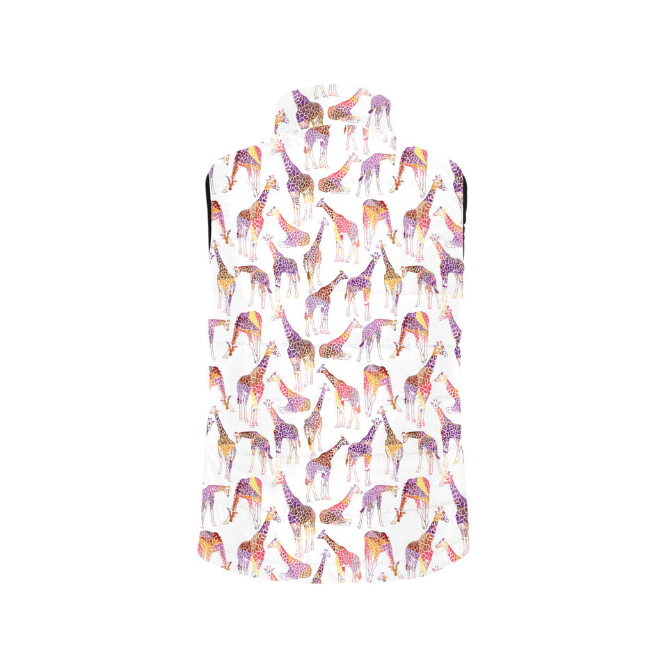 Giraffe Pattern Print Design 02 Men's Padded Vest
