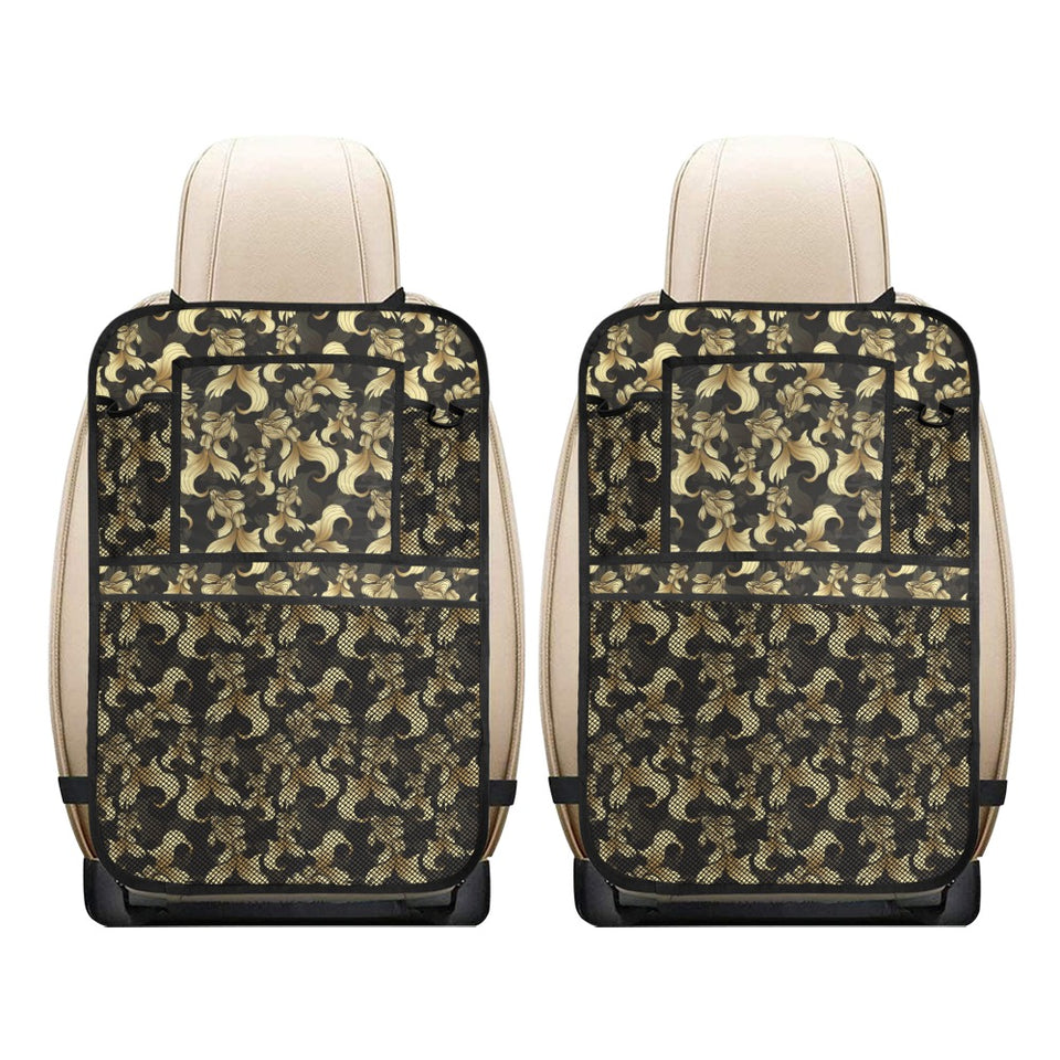 Goldfish Pattern Print Design 01 Car Seat Back Organizer