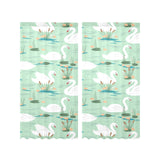 White swan lake pattern Gauze Curtain