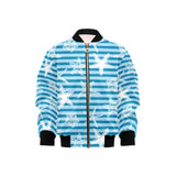 Starfish blue blackground Kids' Boys' Girls' Bomber Jacket