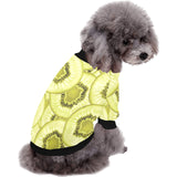 Sliced kiwi pattern All Over Print Pet Dog Round Neck Fuzzy Shirt