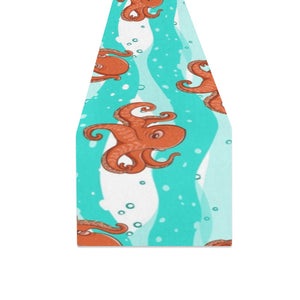 Octopuses sea wave background Table Runner