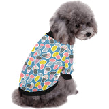 Colorful mushroom design pattern All Over Print Pet Dog Round Neck Fuzzy Shirt