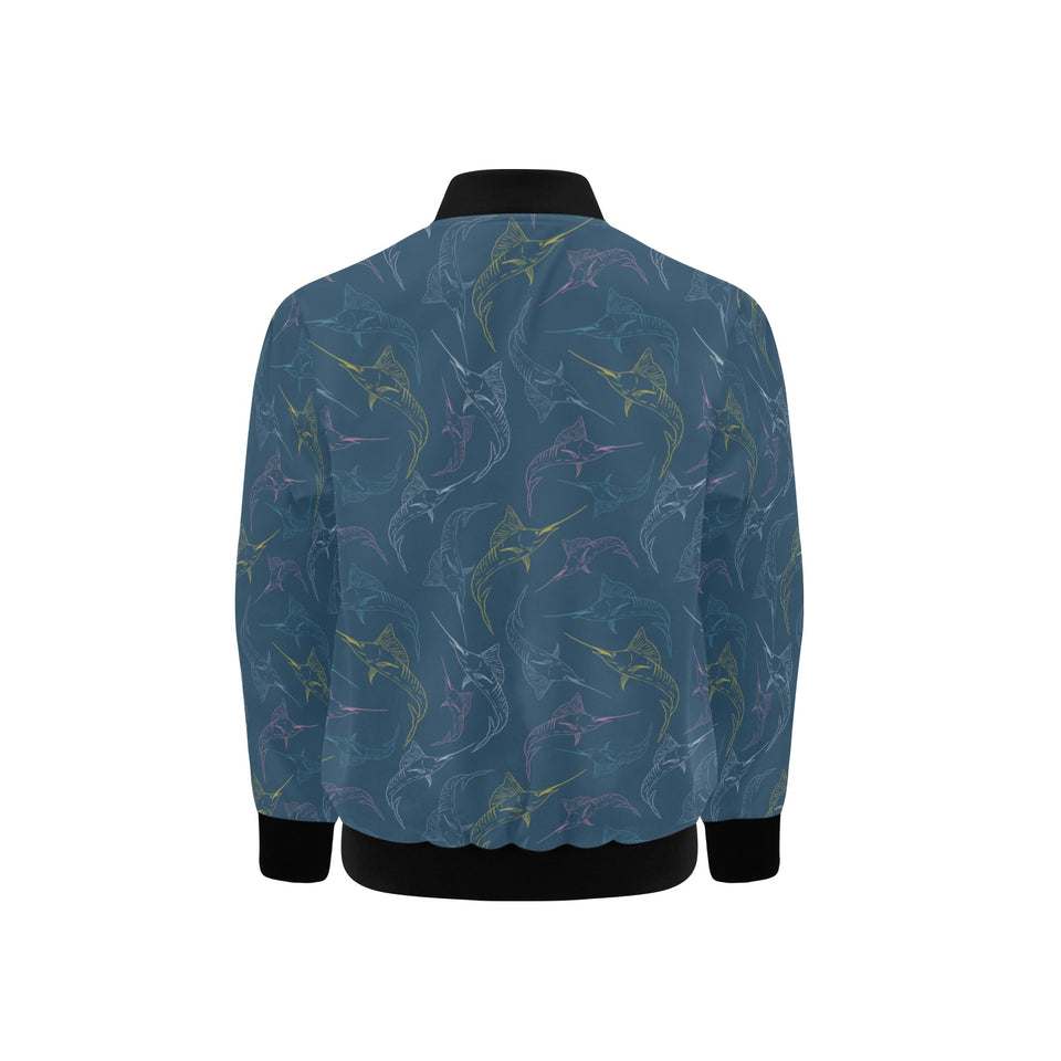 Swordfish Pattern Print Design 02 Kids' Boys' Girls' Bomber Jacket