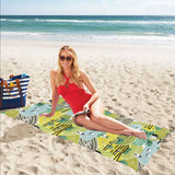 Hand drawn windmill pattern Beach Towel