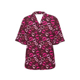 Lips Pattern Print Design 03 Women's All Over Print Hawaiian Shirt
