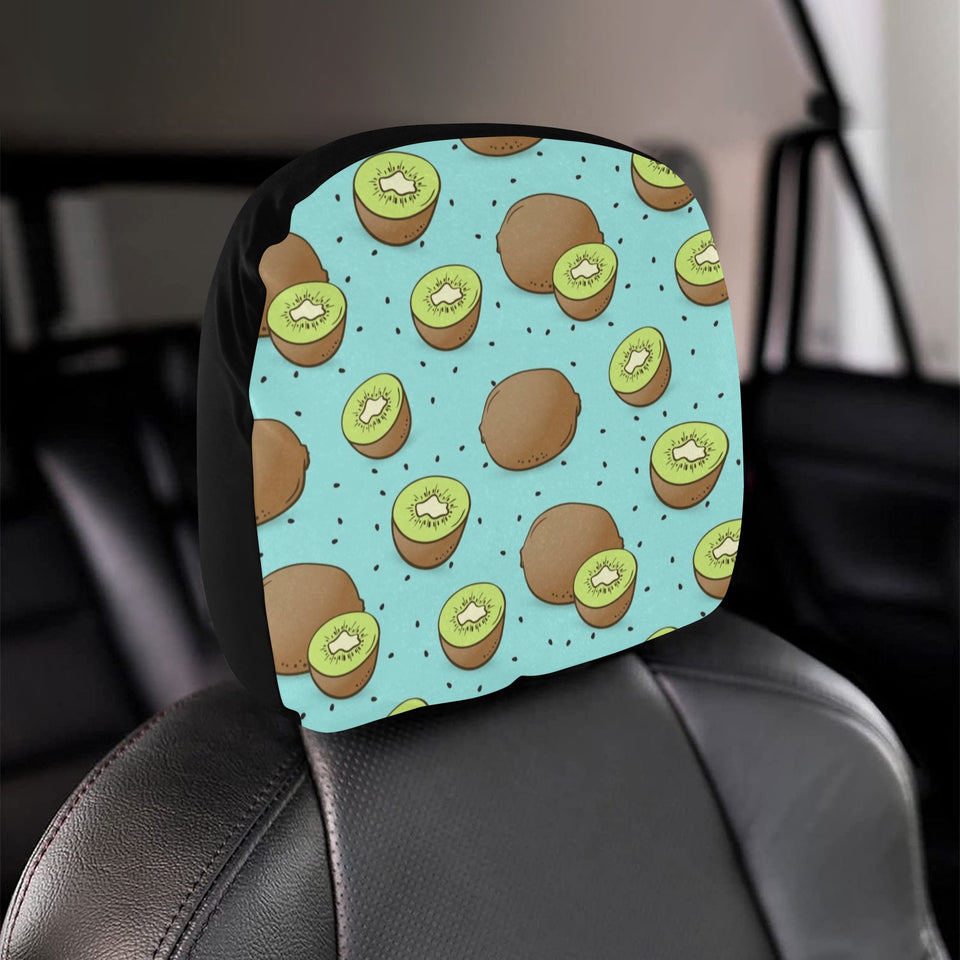 Kiwi blue background Car Headrest Cover