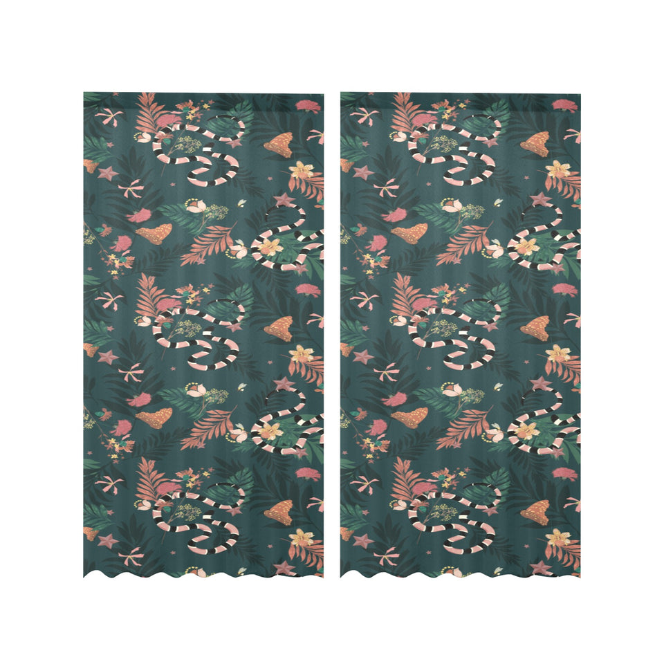 Snake forest pattern Gauze Curtain