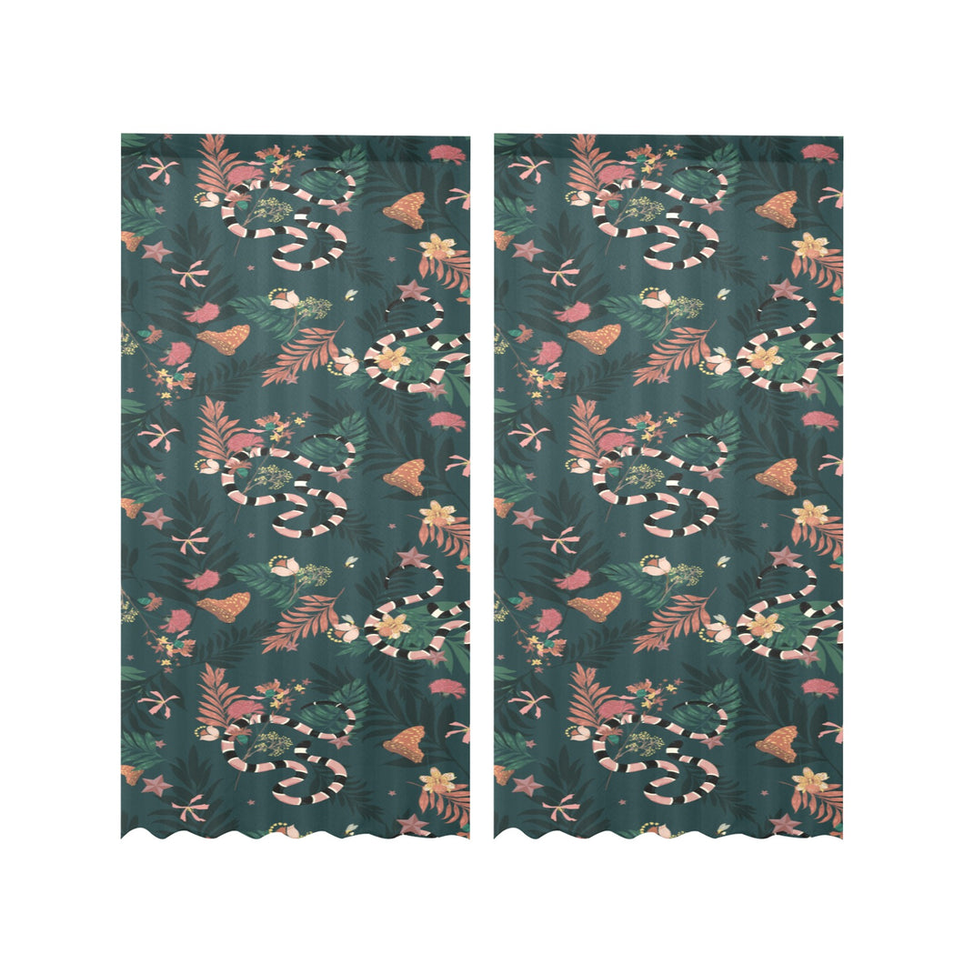 Snake forest pattern Gauze Curtain