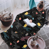 space pattern Blanket Robe with Sleeves