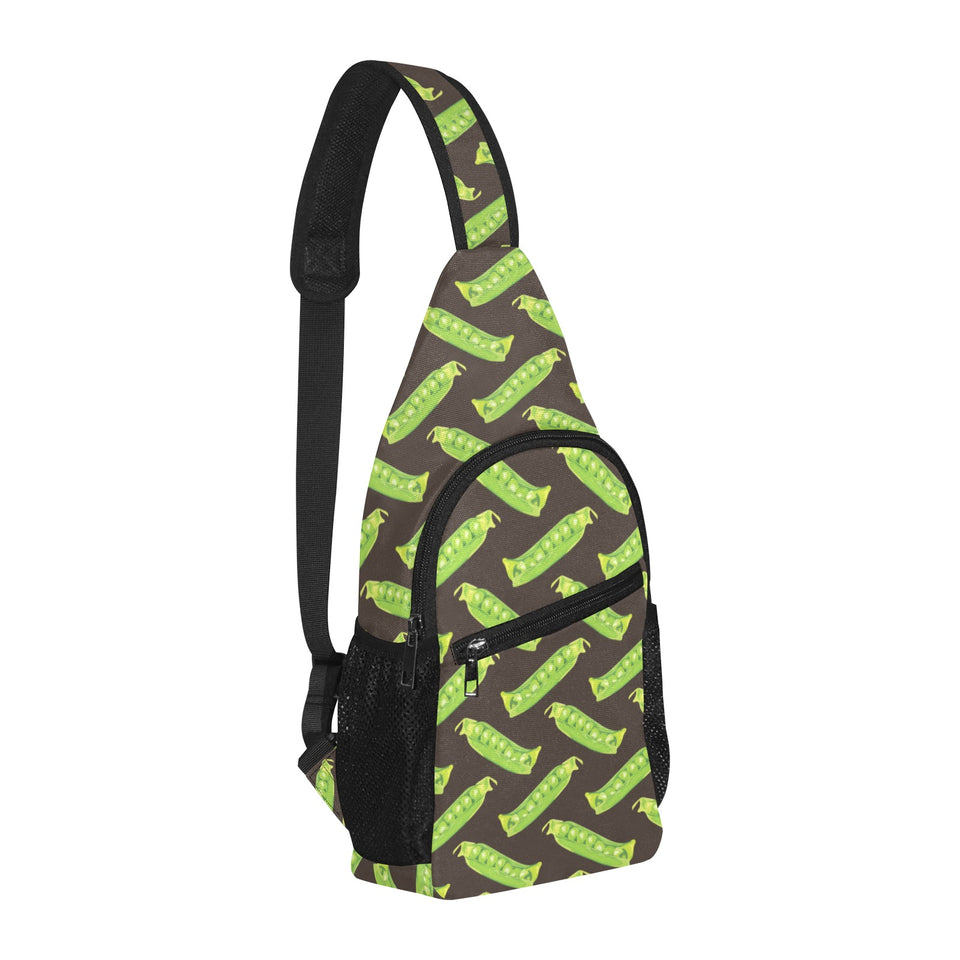 Green Peas Pattern Print Design 05 All Over Print Chest Bag