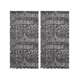 Handwritten cheese pattern Gauze Curtain