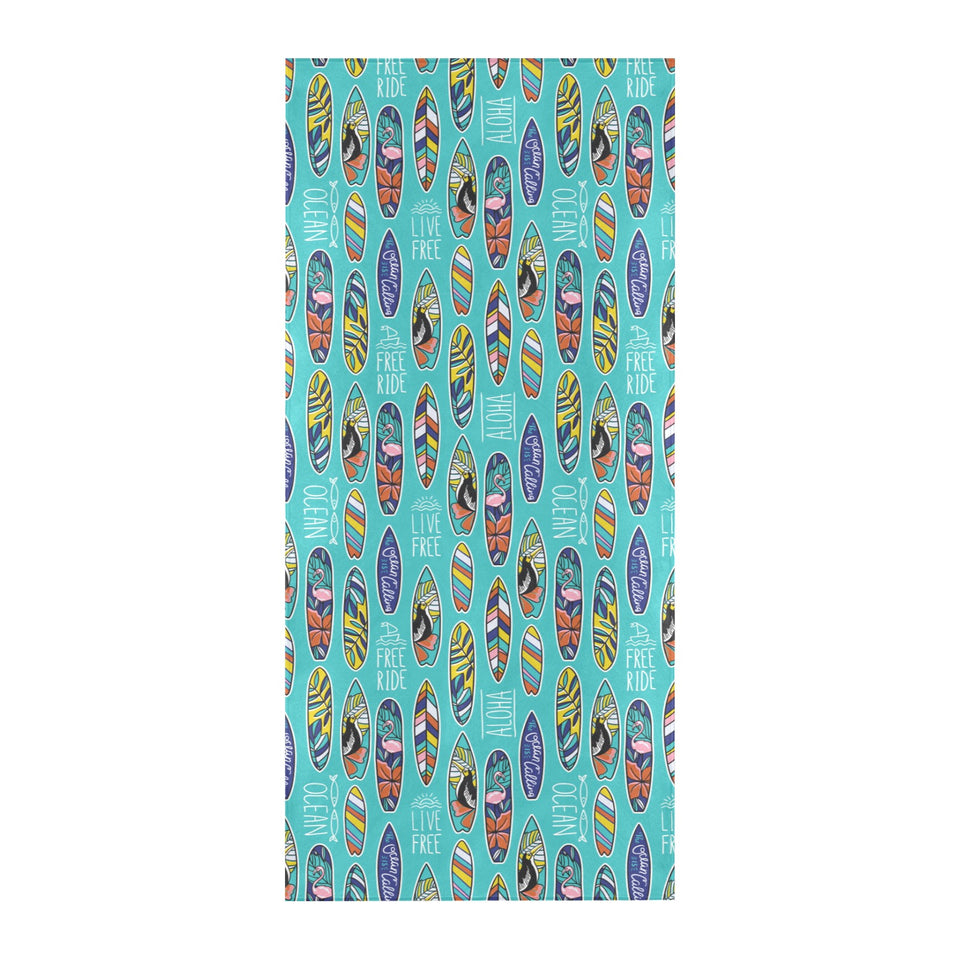 Surfboard Pattern Print Design 05 Beach Towel