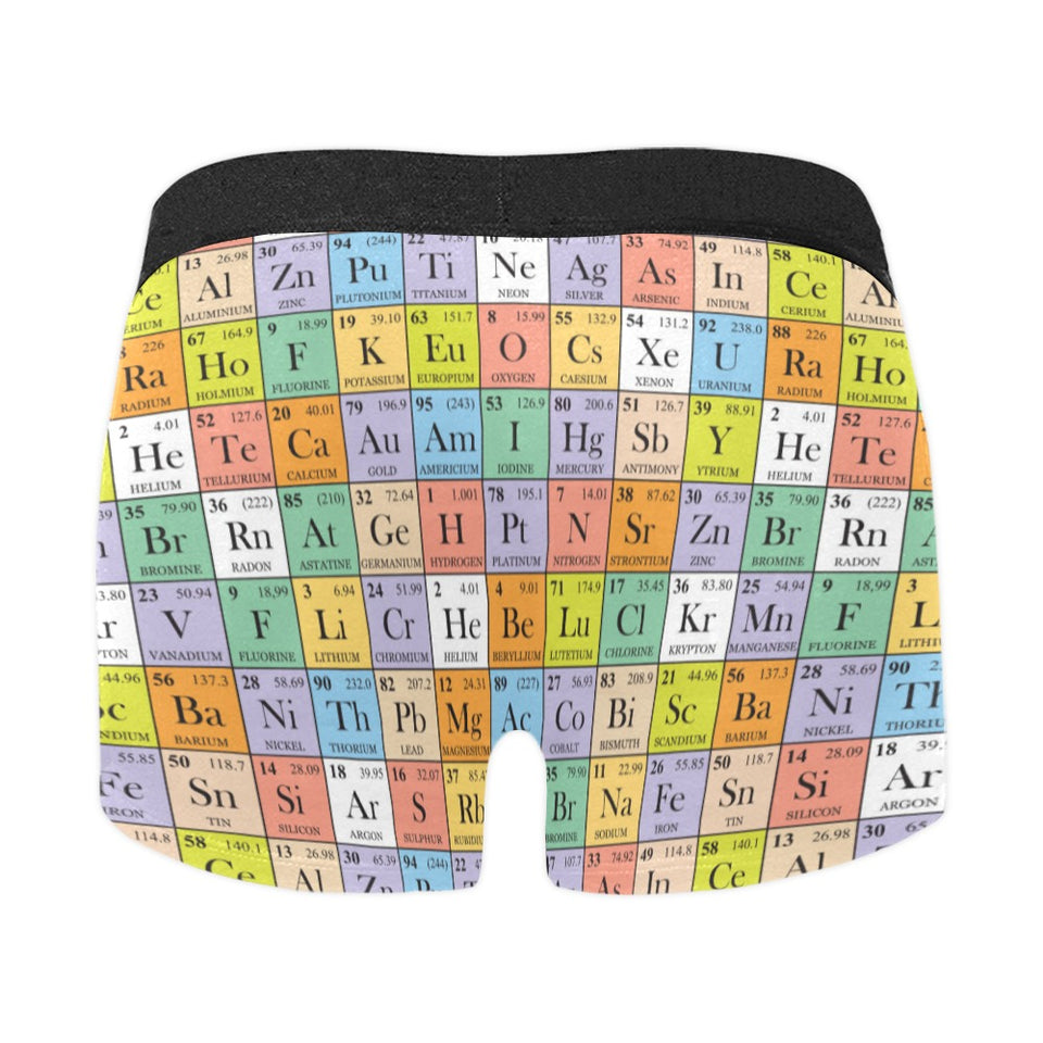 Chemistry Periodic Table Pattern Print Design 01 Men's All Over Print Boxer Briefs Men's Underwear