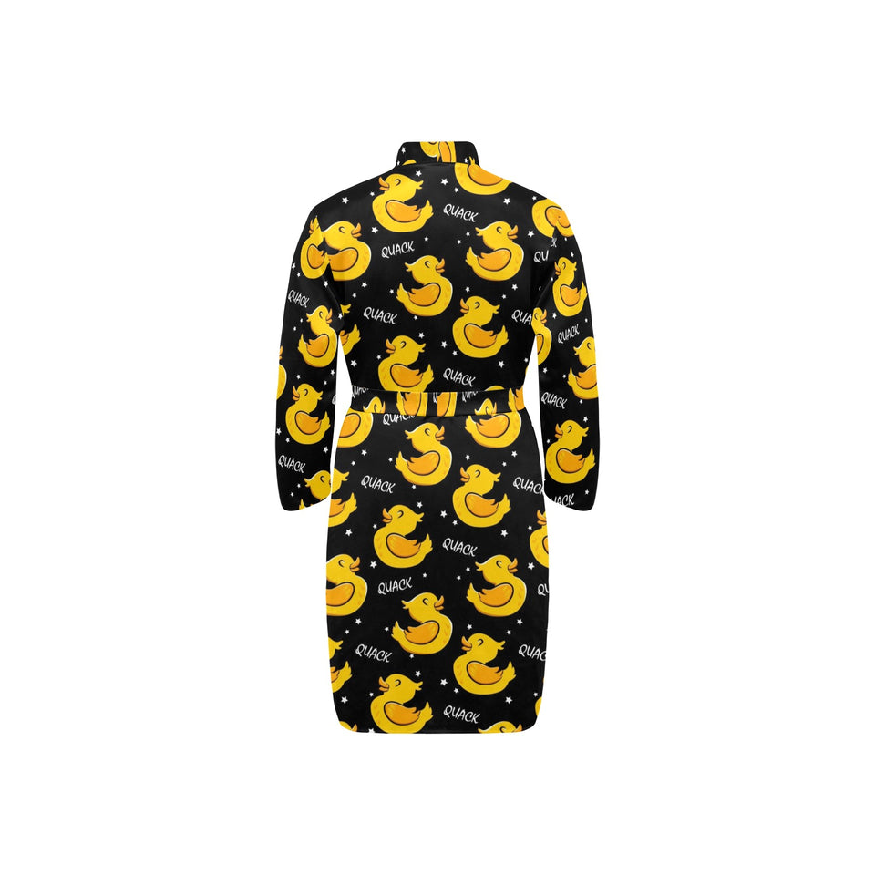 Duck Pattern Print Design 05 Men's Long Sleeve Belted Night Robe