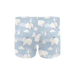 Cute polar bears Christmas decoration pattern Men's Swimming Trunks