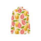 Beautiful guava pattern Women's Long Sleeve Polo Shirt