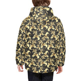 Goldfish Pattern Print Design 01 Kids' Boys' Girls' Padded Hooded Jacket