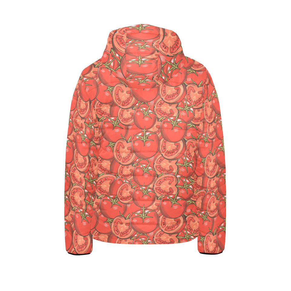 Red Tomato Pattern Kids' Boys' Girls' Padded Hooded Jacket
