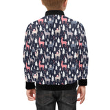 Deers Winter Christmas pattern Kids' Boys' Girls' Bomber Jacket