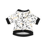 Anchors Rudders pattern All Over Print Pet Dog Round Neck Fuzzy Shirt