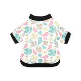 Colorful shell pattern All Over Print Pet Dog Round Neck Fuzzy Shirt