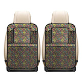 Music Notes Pattern Print Design 05 Car Seat Back Organizer