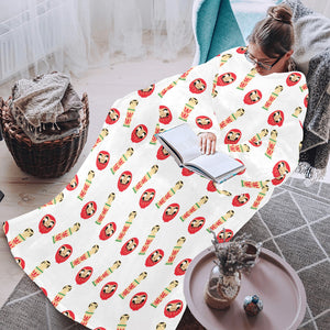 Daruma japanese wooden doll Blanket Robe with Sleeves