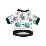 Bowling ball and pin gray background All Over Print Pet Dog Round Neck Fuzzy Shirt