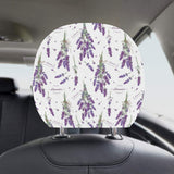 lavender flower design pattern Car Headrest Cover