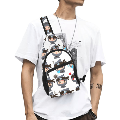 Cute ninja design pattern All Over Print Chest Bag