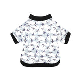 Swallow Pattern Print Design 05 All Over Print Pet Dog Round Neck Fuzzy Shirt