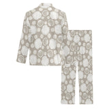 Scallop shell pattern Men's Long Pajama Set