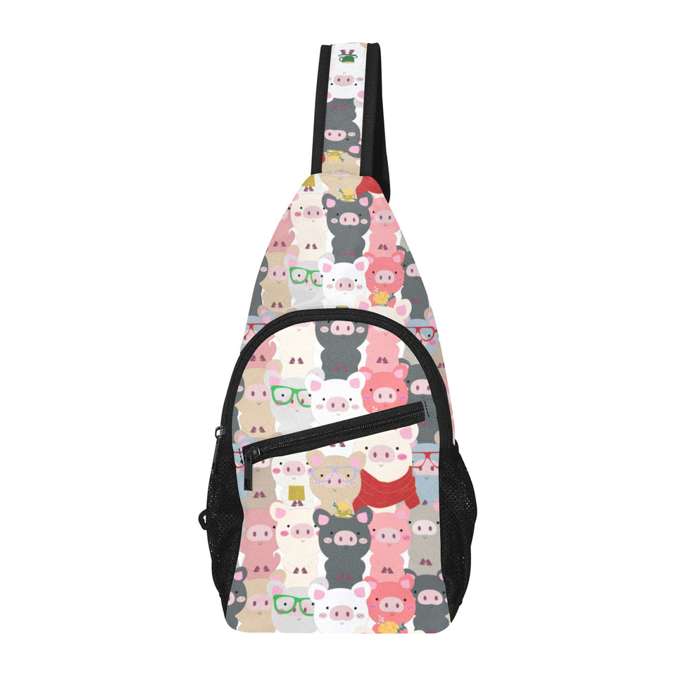 Pig Pattern Print Design 02 All Over Print Chest Bag