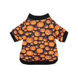Halloween Pumpkin pattern All Over Print Pet Dog Round Neck Fuzzy Shirt