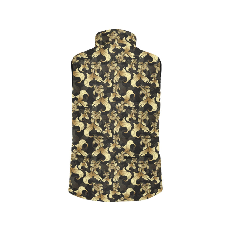 Goldfish Pattern Print Design 01 Women's Padded Vest
