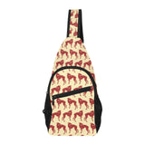 Greyhound Pattern Print Design 04 All Over Print Chest Bag