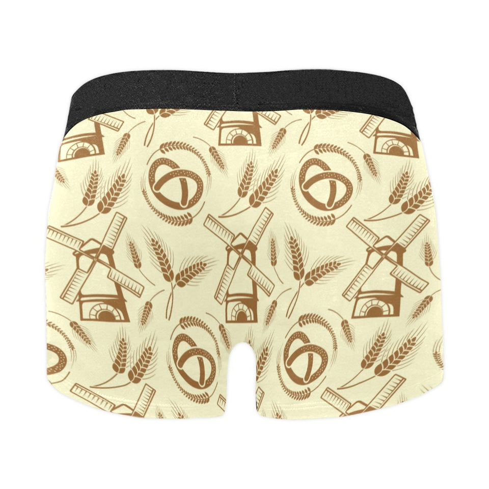 Windmill Wheat pattern Men's All Over Print Boxer Briefs Men's Underwear